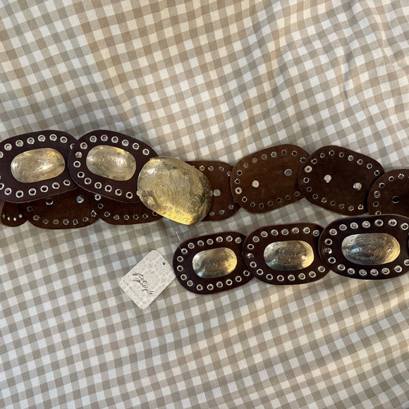 Free people Super nova hip belt 🤎Brown and gold Women's Belt NWT - Picture 5 of 5